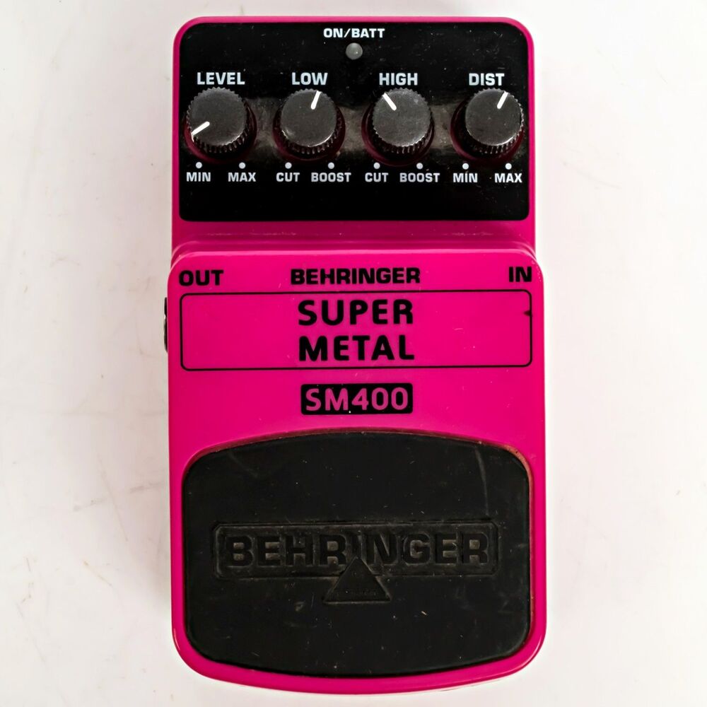 Behringer SM400 Super Metal Guitar Effect Pedal S0700877550 USED Tested Works VG